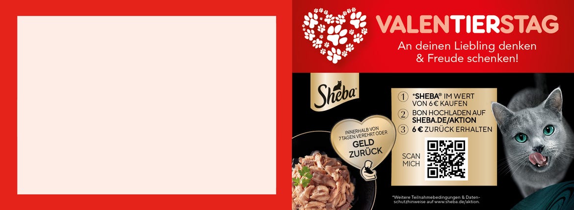 Sheba shoppen und Cashback holen!