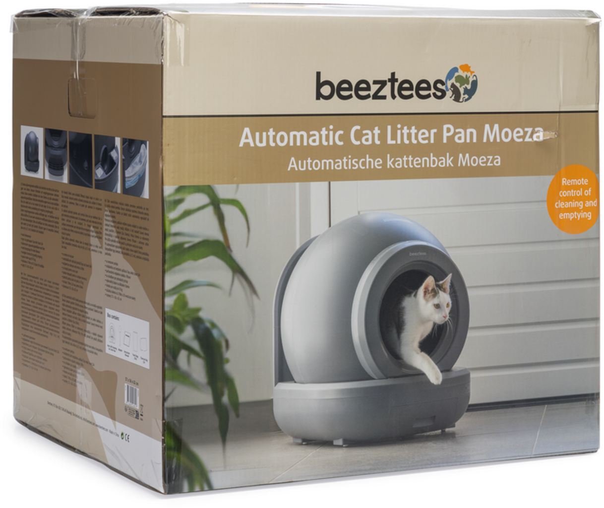 beeztees Automatische Katzentoilette Moeza 57x56 cm - grau