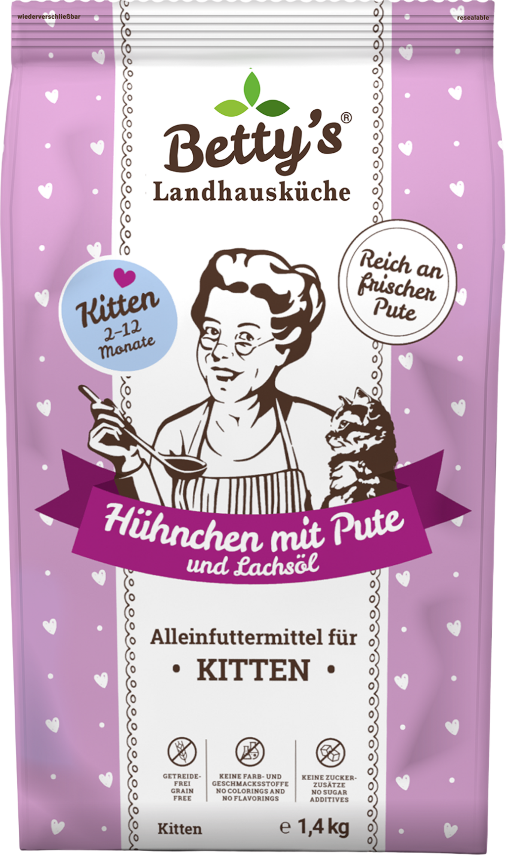 Betty's Landhausküche Kitten Trocken Hühnchen mit Pute - 1,40 kg