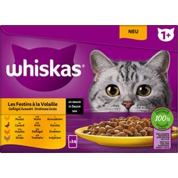 Whiskas Multipack 24x85g Geflügel Auswahl 1+ - 2.040 g