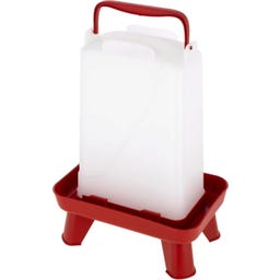 Kerbl Geflügeltränke rechteckig rot/weiß - 3,5 l