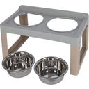 Kerbl Futterbar Lifter grau/taupe - 2 x 1000 ml