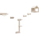 Kletterwand Monte Falco für Katzen beige, 6-teilig - 1 Stk