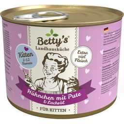 Betty's Landhausküche Mačja hrana Kitten - piščanec in puran - 200 g