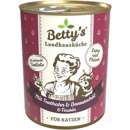 Betty's Landhausküche Macskatáp - Pulyka és borágóolaj - 400 g