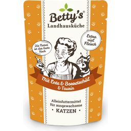 Betty's Landhausküche Tasakos macskatáp - Kacsa borágóolajjal - 100 g