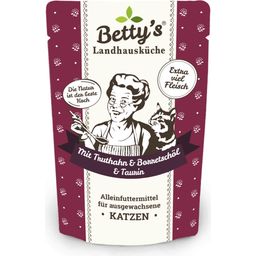 Betty's Landhausküche Tasakos macskatáp - Pulyka és borágóolaj - 100 g