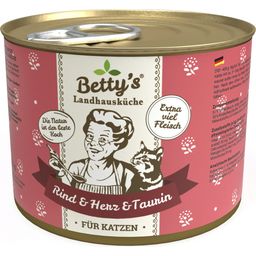 Betty's Landhausküche Cibo per Gatti - Manzo e Cuore - 200 g