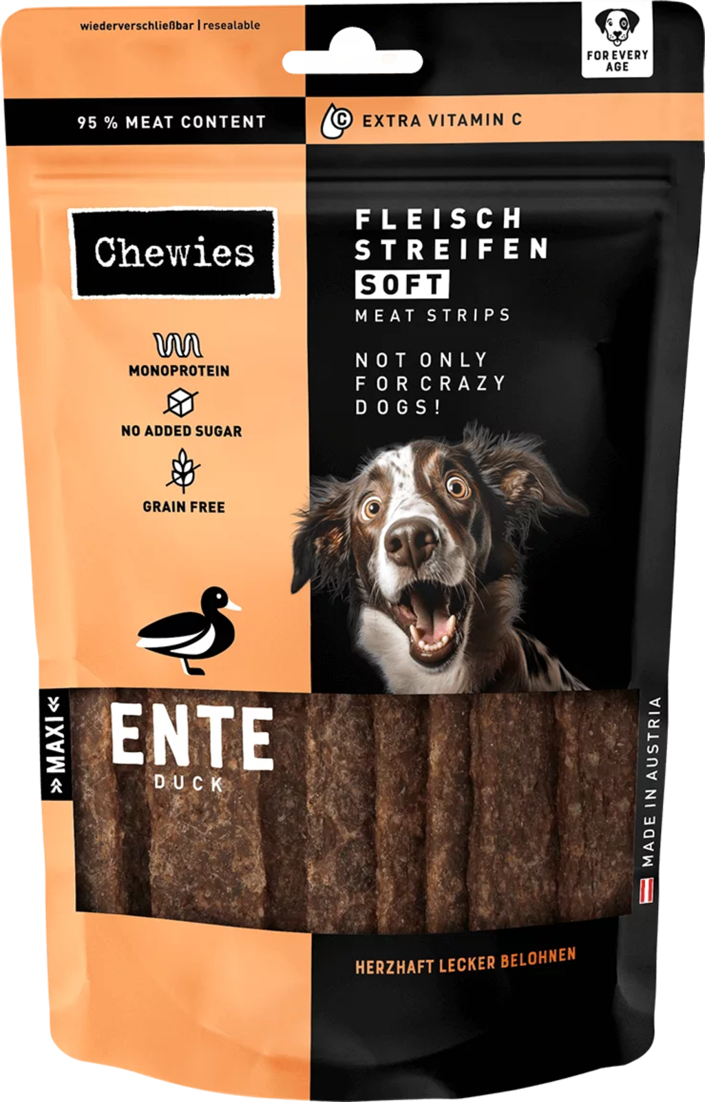 Chewies Fleischstreifen Soft Ente - 150 g
