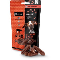 Chewies SALAMETTI Rind, Herz & Käse - 60 g