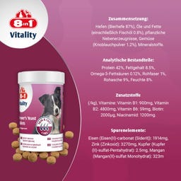 8in1 Bierhefetabletten für alle Hunde - 260 Tabletten