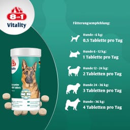 Glucosamintabletten + MSM für ausgewachsene und ältere Hunde - 55 Tabletten