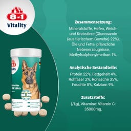 Glucosamintabletten + MSM für ausgewachsene und ältere Hunde - 55 Tabletten
