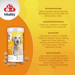 Multivitamintabletten für ausgewachsene Hunde - 70 Tabletten