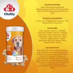 8in1 Multivitamintabletten für ältere Hunde - 70 Tabletten