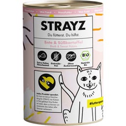 Strayz Katzen Nassfutter Ente & Süßkartoffel - 400 g