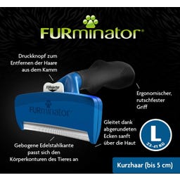 FURminator deShedding-Tool Hund Kurzhaar - L