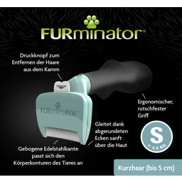 FURminator deShedding-Tool Katze Kurzhaar - S