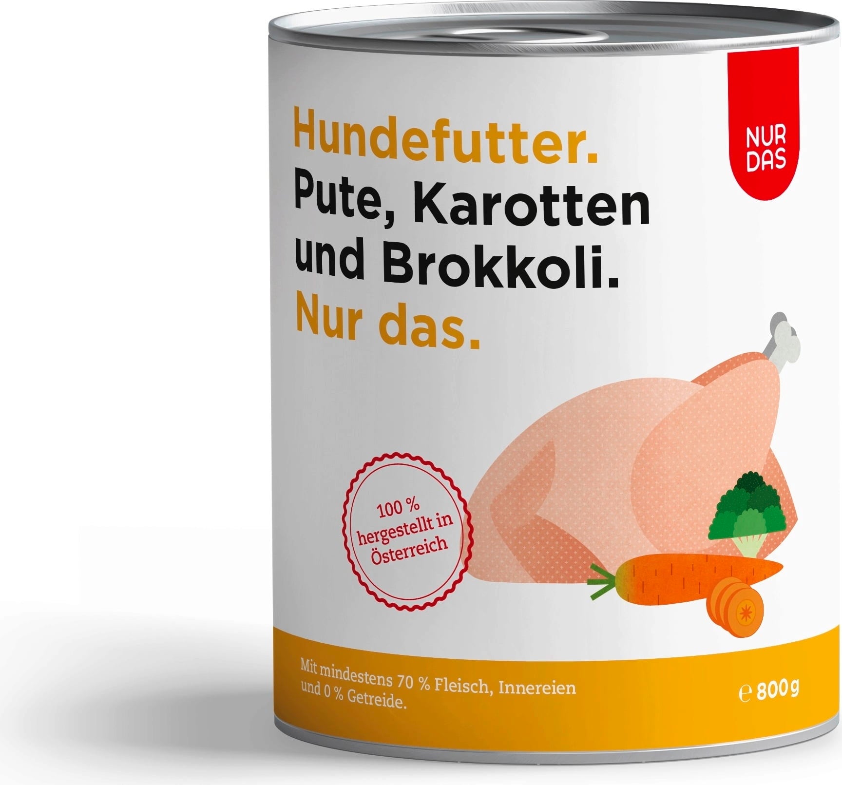 NUR DAS Pute und Karotte Dose 800g
