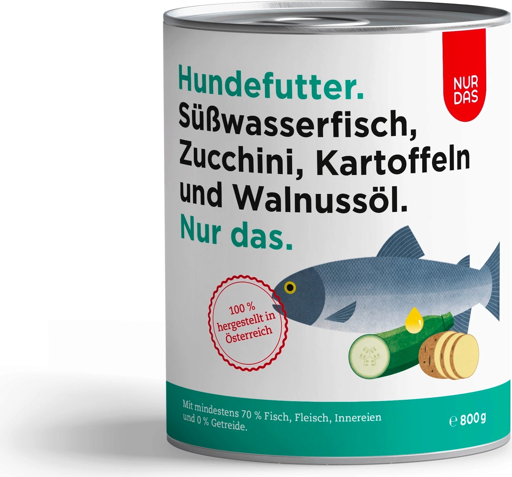 NUR DAS Fisch und Zuchini Dose 800g