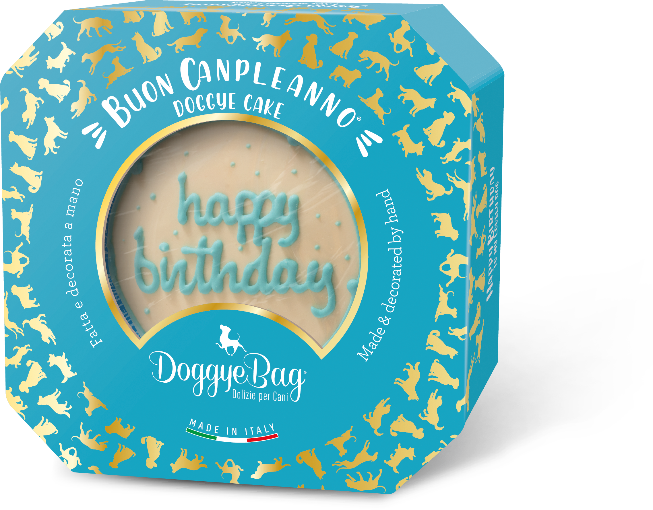DoggyeBag Happy Birthday Cake - Hellblau