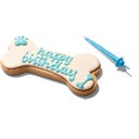 Pasja rojstnodnevna torta Happy Birthday Bone - svetlo modra