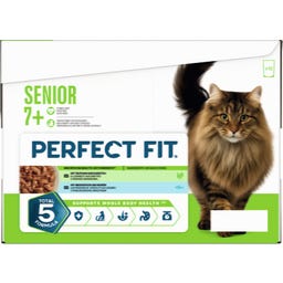 Katze Nassfutter Portionsbeutel 85g 12 Pack Senior 7+ Truthahn & Karotte, Meeresfisch & Gemüse in Sauce - 1.020 g