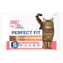 Katze Nassfutter Portionsbeutel 85g 4 Pack Adult 1+ Huhn und Gemüse, Rind und Karotte - 340 g