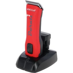 Aesculap Akkuschermaschine Durati Pro mit 2 Akkus - schwarz/rot