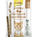 GimCat Sticks - puran in zajec, 4 kosi