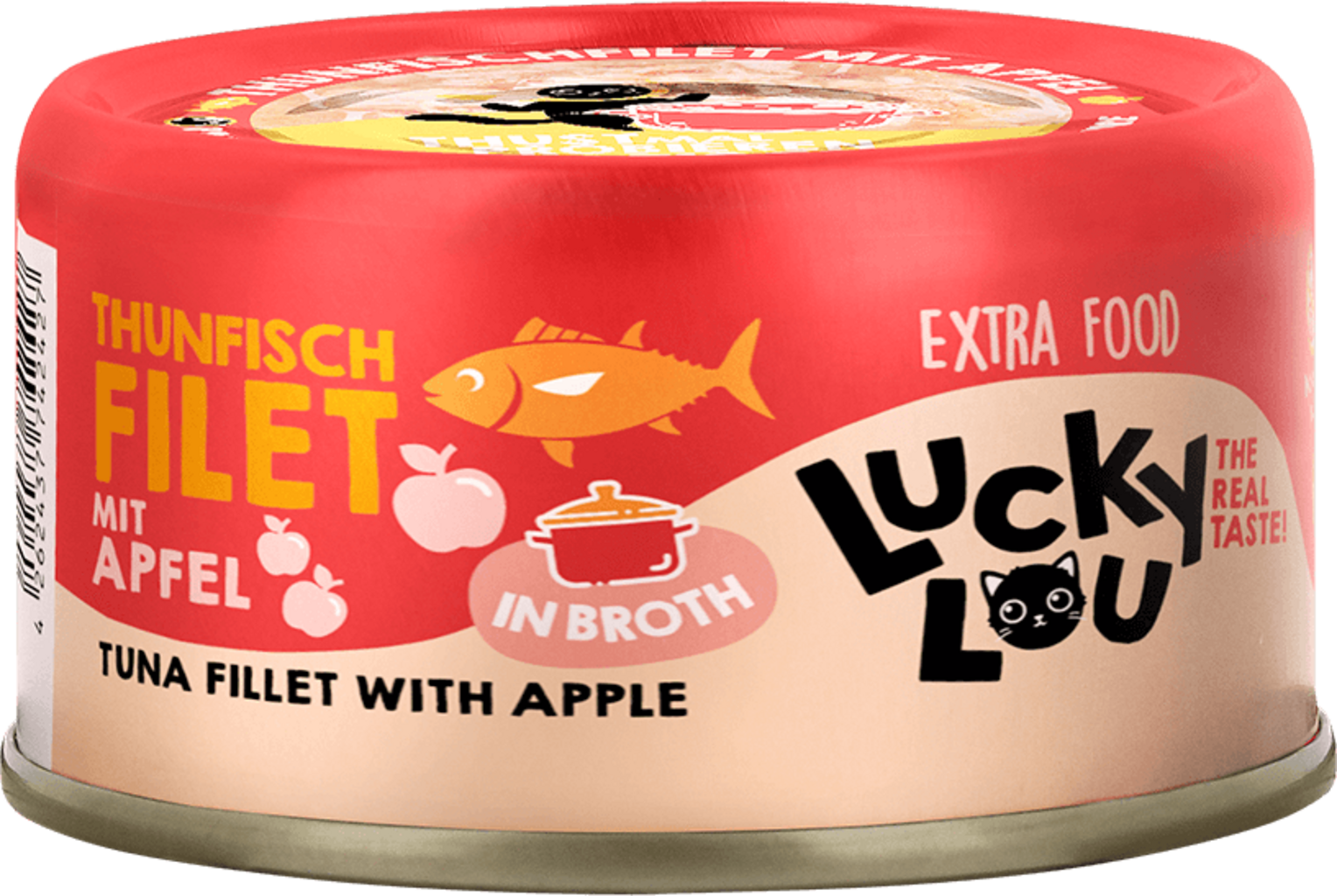 Lucky Lou Extra Food Thunfisch Apfel in Broth - 70 g