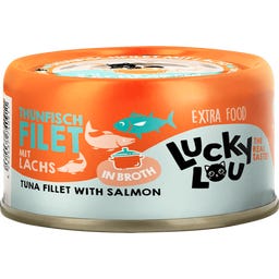 Lucky Lou Extra Food - Tonijn & Zalm in Bouillon - 70 g