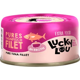 Lucky Lou Extra Food Thunfischfilet in Bouillon - 70 g