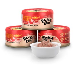 Lucky Lou Extra Food - Tonijn & Appel in Bouillon - 70 g