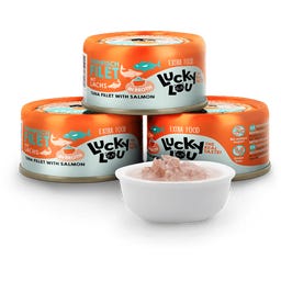 Lucky Lou Extra Food - Tonijn & Zalm in Bouillon - 70 g