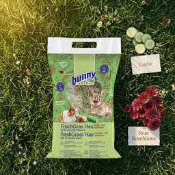 bunny FrischGras Heu Gurke & rote Kornblume - 500 g