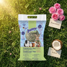 bunny FrischGras Heu Kokos & Rosenblüte - 500 g