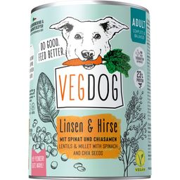 VEGDOG Mokra pasja hrana Adult - leča in proso - 400 g