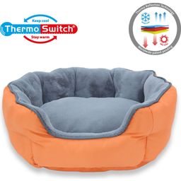 ThermoSwitch Pasja postelja SANTORINI, oranžna/siva - M