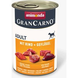 Mokra pasja hrana GranCarno Adult - govedina in perutnina - 400 g