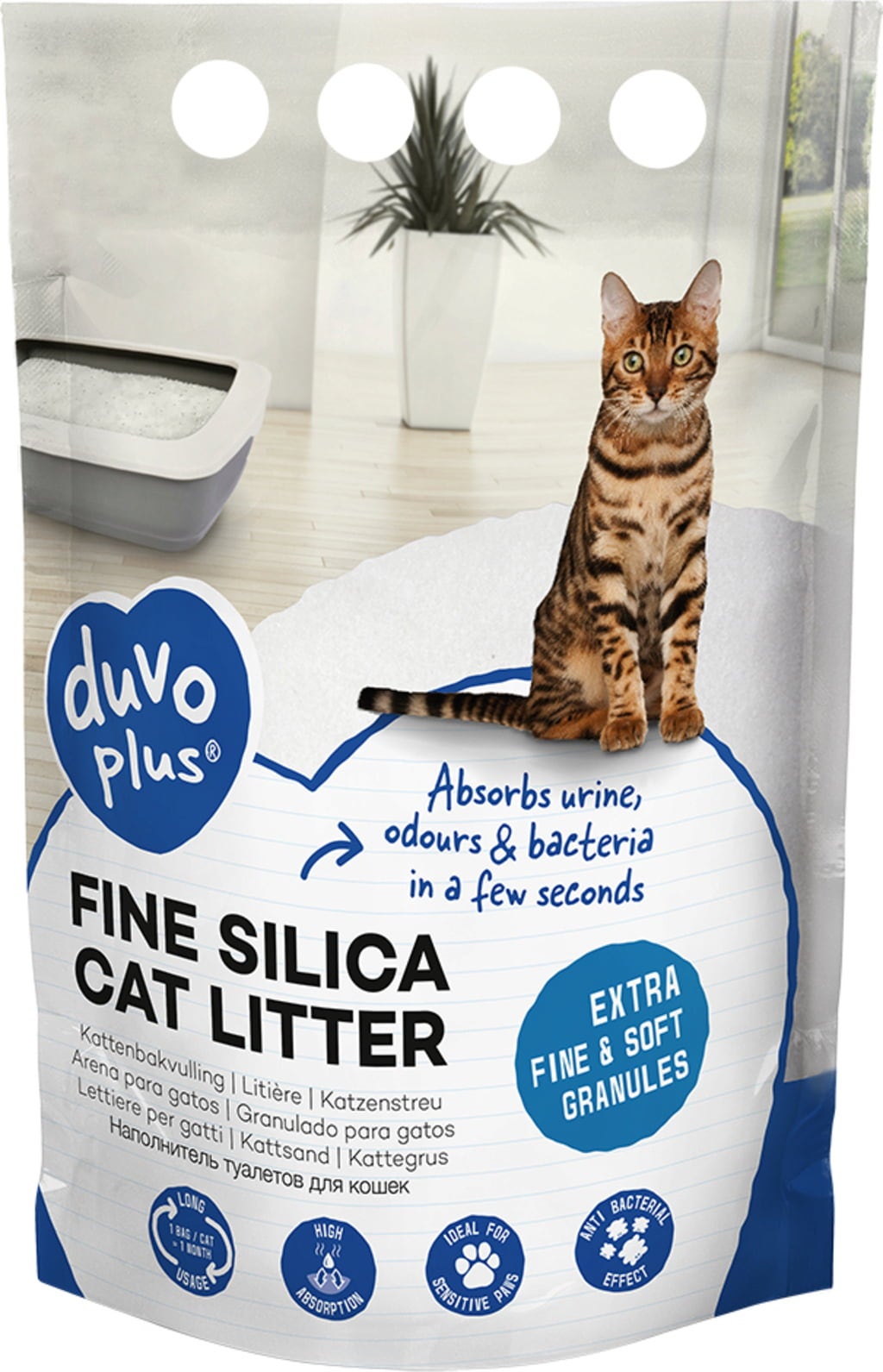 Duvoplus Premium Fein Silica Katzenstreu
