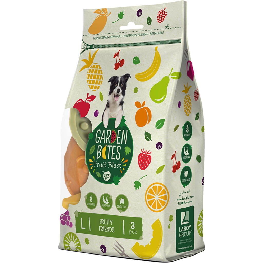 Duvoplus Garden Bites Fruity Friends L - 12.5 cm, 3 pieces - Zoolini