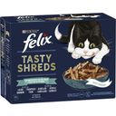 Felix Tasty Shreds - Ribji izbor, 10 x 80 g