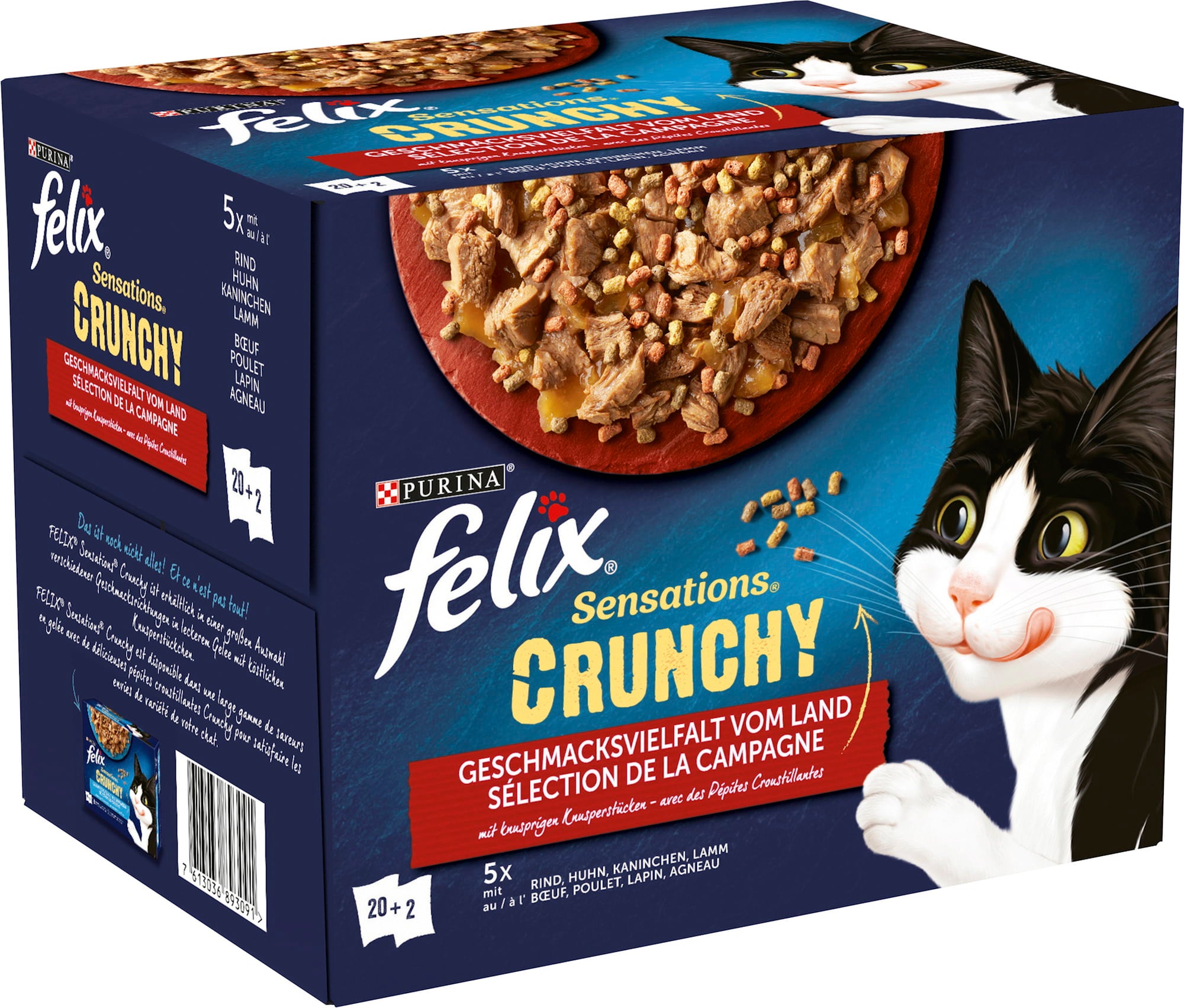 Sensations Crunchy Geschmacksvielfalt vom Land 10x85g +40g - 890 g