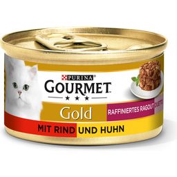 Gold Raffiniertes Ragout mit Duetto Rind und Huhn