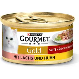 Gourmet Gold Zarte Häppchen mit Lachs und Huhn