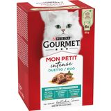 Gourmet Mon Petit Duetti Mix hal és hús 6x50g