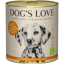 DOG'S LOVE Kutyatáp BIO - Pulyka - 800 g