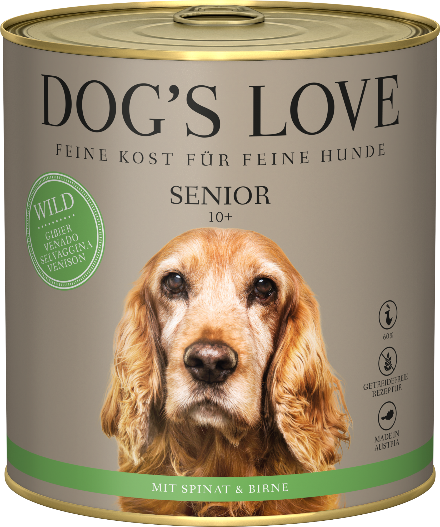 DOG'S LOVE Nassfutter für Hunde SENIOR WILD - 800 g