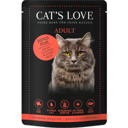 CAT'S LOVE Mokra mačja hrana ADULT - čista govedina - 85 g